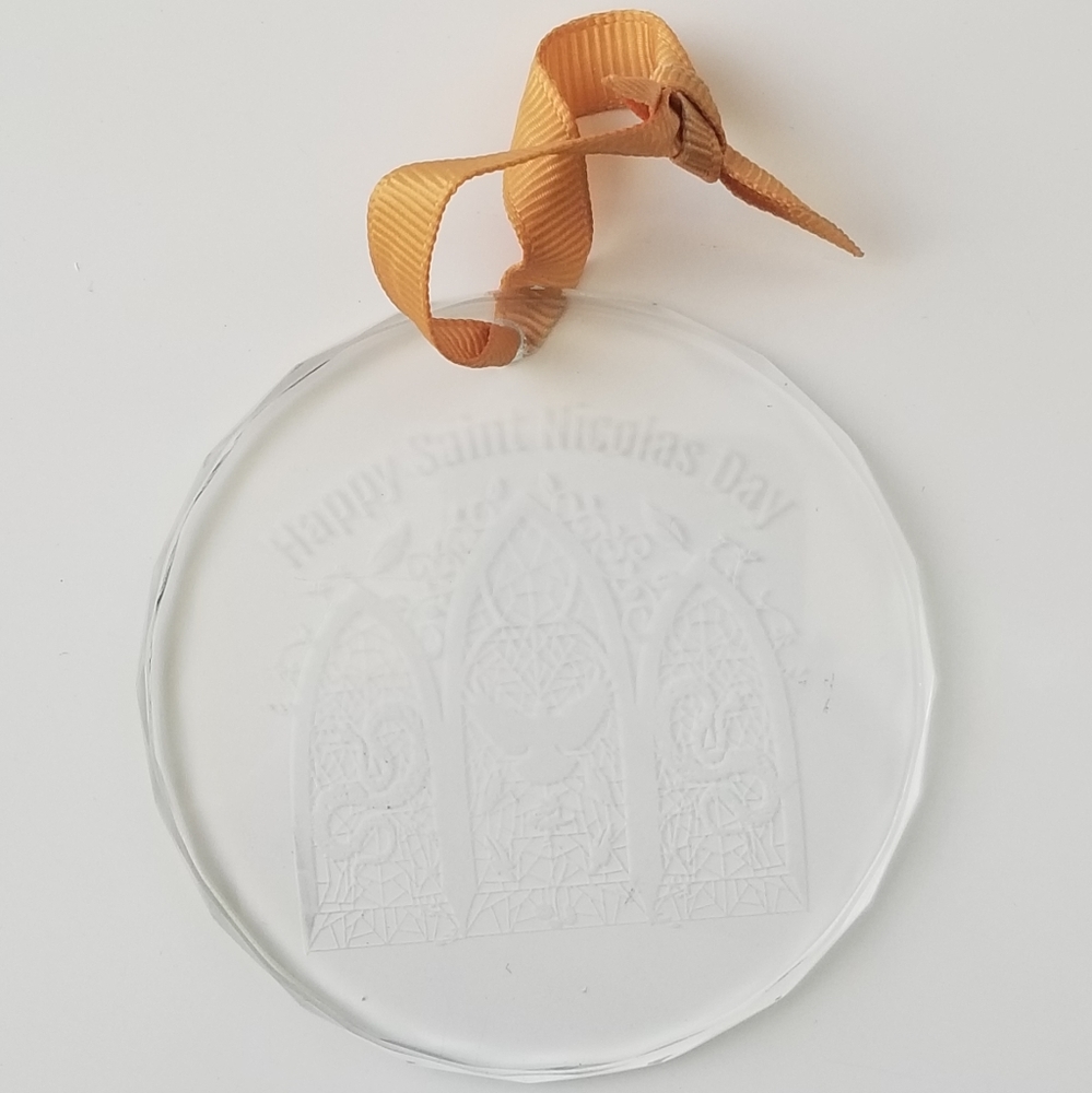 Serpent and Dove Glass Ornament